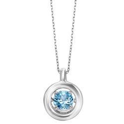 Rhythm of Love Genuine Round Gemstone Pendant in your choice of Gemstone
