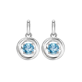 Rhythm of Love round Dangle Genuine Gemstone Earrings in your choice of Gemstone
