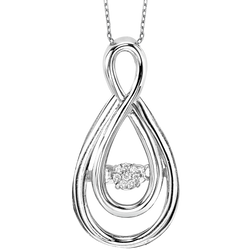 Sterling Silver Diamond Rhythm of Love Pendant - ROL1046
