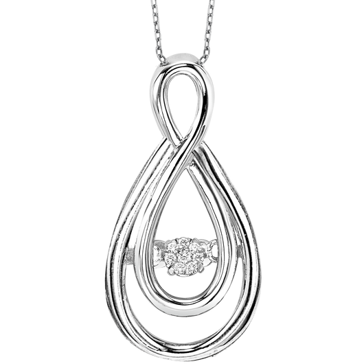 Sterling Silver Diamond Rhythm of Love Pendant - ROL1046