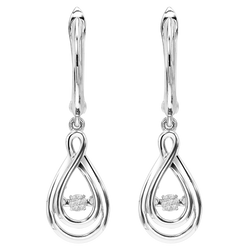 Silver Diamond Rhythm of Love Earrings - ROL2046