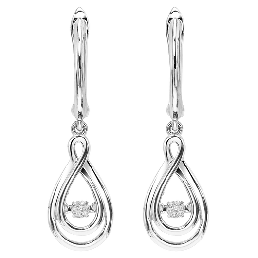 Silver Diamond Rhythm of Love Earrings - ROL2046
