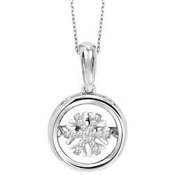 Gold Diamond Rhythm of Love Snowflake Pendant - ROL1239