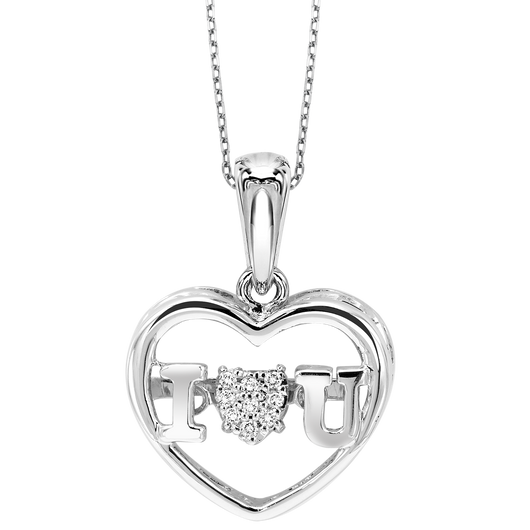 Gold & Diamond Rhythm of Love I Love You Pendant - ROL1240
