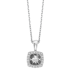 14K Diamond Rhythm of Love Pendant 1/7 ctw