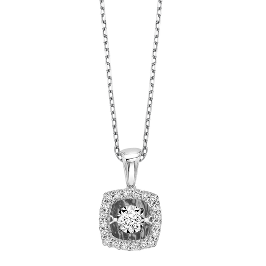 14K Diamond Rhythm of Love Pendant 1/7 ctw