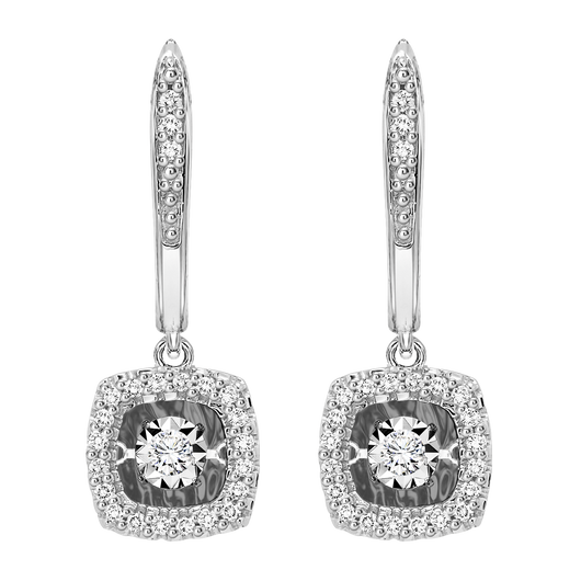 14K Diamond Rhythm of Love Earrings 1/5 ctw