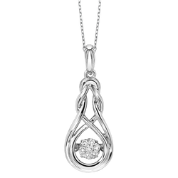 Silver Diamond Rhythm of Love Pendant