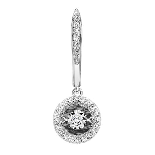 14K Diamond Rhythm of Love Earrings 1/5 ctw
