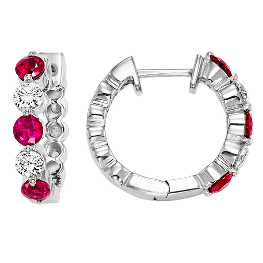 Diamond and Color Hoops