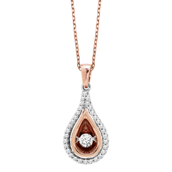 14K Diamond Rhythm of Love Pendant 1/4 ctw