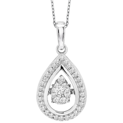 14K Diamond Rhythm of Love Pendant 1/4 ctw
