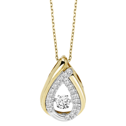 14K Diamond Rhythm of Love Pendant 1/5 ctw