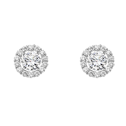 14K Diamond Rhythm of Love Stud Earrings