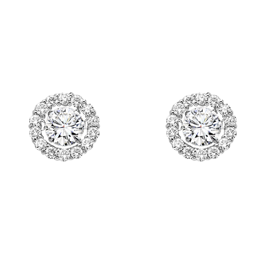 14K Diamond Rhythm of Love Stud Earrings