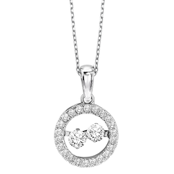 Gold Diamond Rhythm of Love Pendant 1/3 ctw