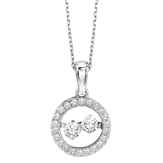 Gold Diamond Rhythm of Love Pendant 1/3 ctw