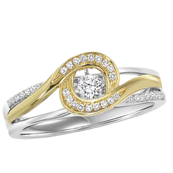 14K Diamond Rhythm of Love Ring 1/5 ctw