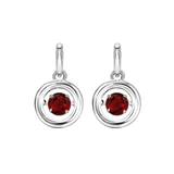 Rhythm of Love round Dangle Genuine Gemstone Earrings in your choice of Gemstone