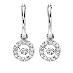 Rhythm of Love Diamond Halo Earrings