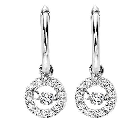 Rhythm of Love Diamond Halo Earrings