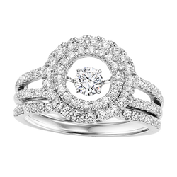 14K Diamond Rhythm of Love Ring 1 ctw
