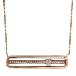 Rose Gold Diamond Pendant 1/10 ctw